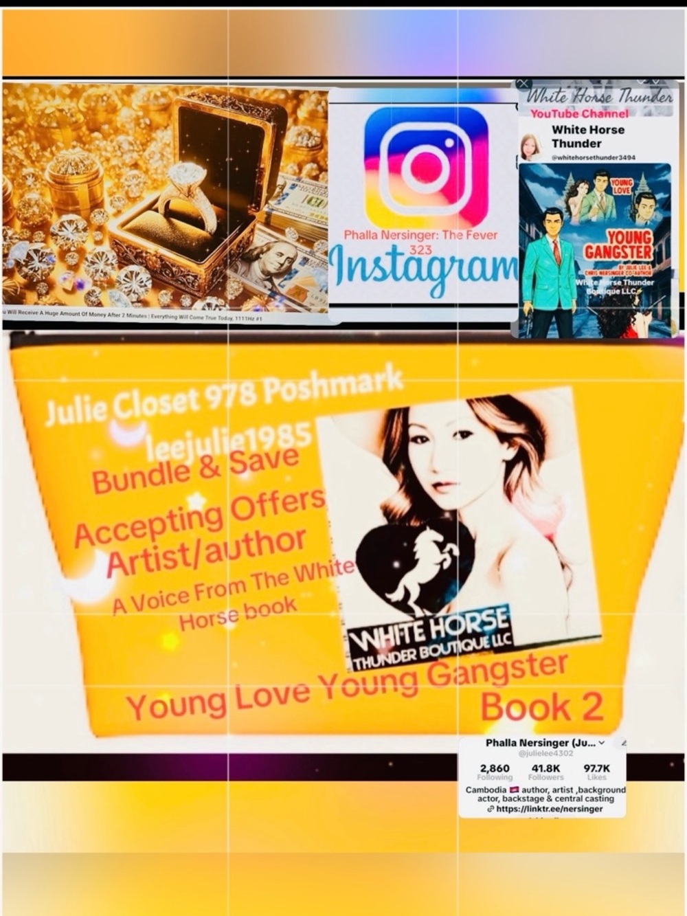 #1466** Natural Sand Cinnabar Beaded W/ Green Dragon Face Gold Plated Bracelet - Picture 9 of 9